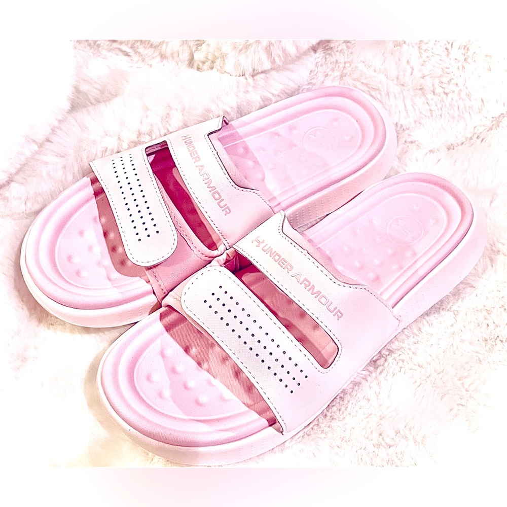 Under Armour Pink Slides